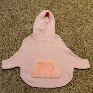 Baby girls pink poncho 12-18m